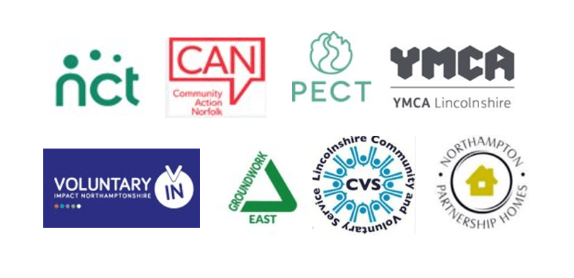 Logos for AW's community partnerships
