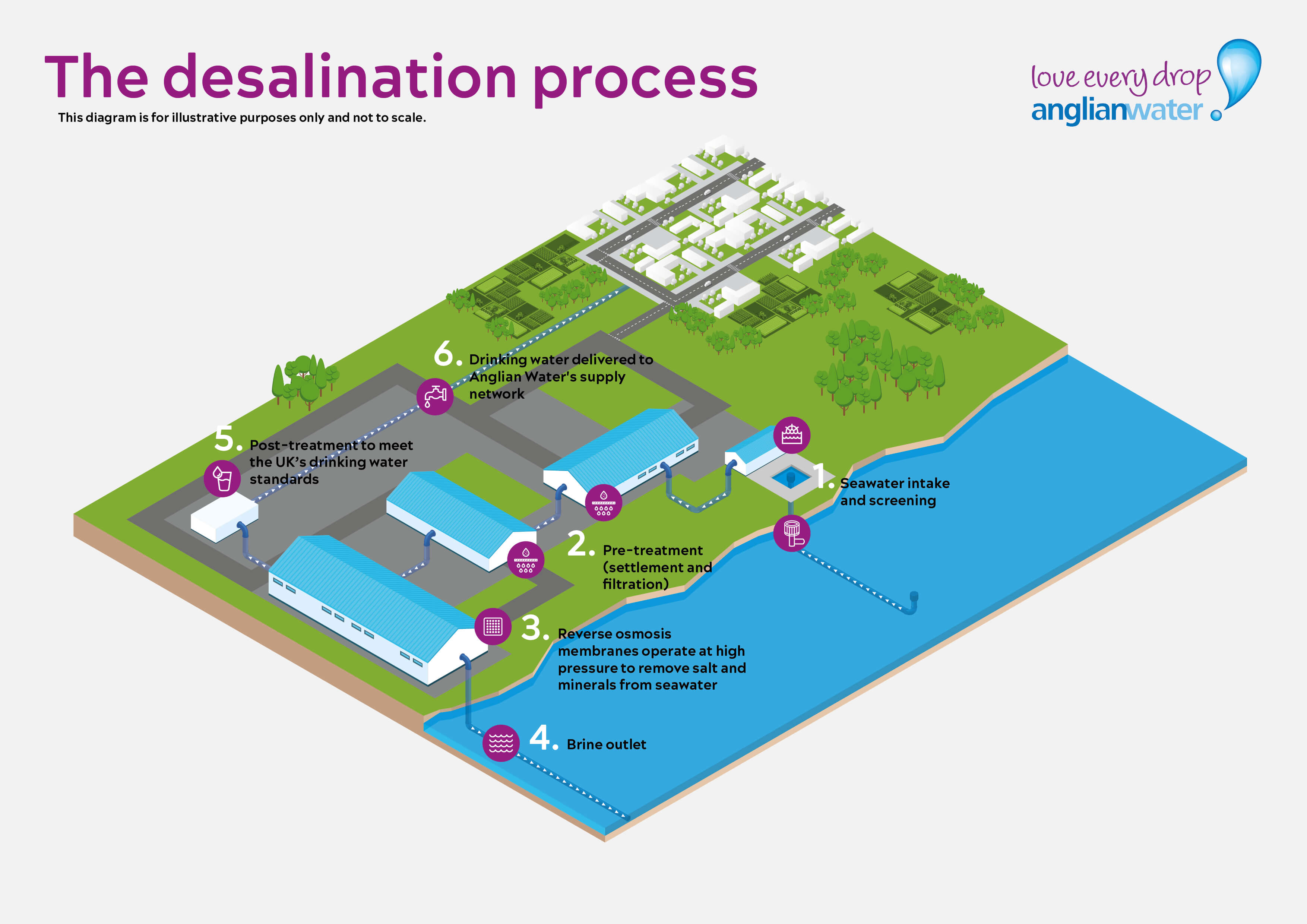 infographic of desalination process